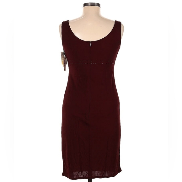 Chetta B Evening Beaded Studded Velvet Sheath Dress Size 6 - Picture 3 of 5